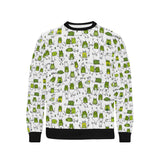 Sketch funny frog pattern Men's Crew Neck Sweatshirt