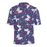 Colorful butterfly flower pattern.eps Men's All Over Print Polo Shirt
