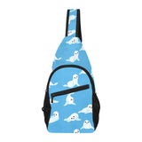 Cute sea lion seal pattern background All Over Print Chest Bag
