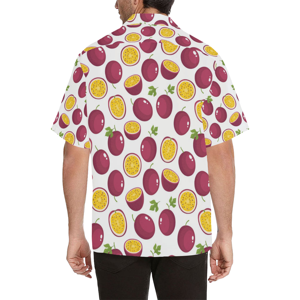 Passion fruit design pattern Men's All Over Print Hawaiian Shirt