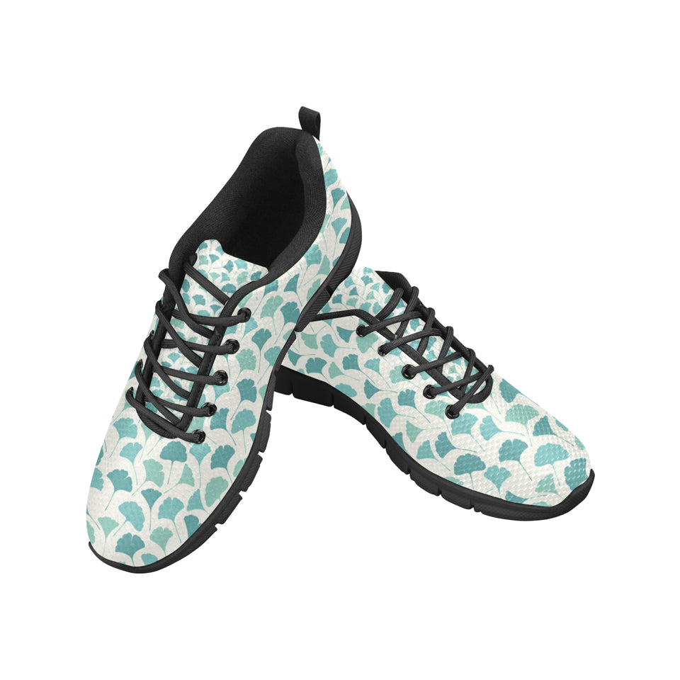 Green ginkgo leaves pattern Women's Sneaker Shoes
