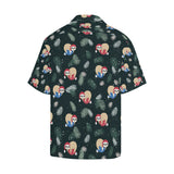 Cute sloths sleeping christmas ball santa hat patt Men's All Over Print Hawaiian Shirt