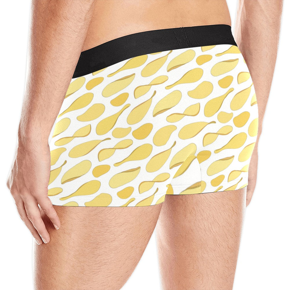 Potato Chips Pattern Print Design 02 Men's All Over Print Boxer Briefs Men's Underwear