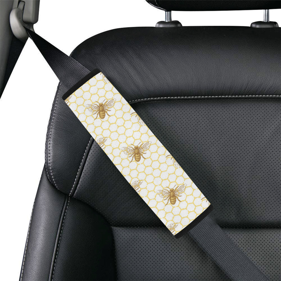Bee honeycomb seamless design pattern Car Seat Belt Cover