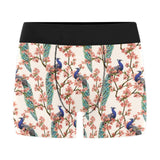 Peacock tropical flower pattern Men's All Over Print Boxer Briefs Men's Underwear