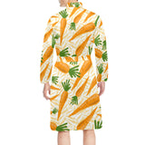 Carrot Pattern Print Design 01 Men's Long Sleeve Belted Night Robe