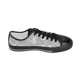 white swan gray background Kids' Boys' Girls' Low Top Canvas Shoes Black