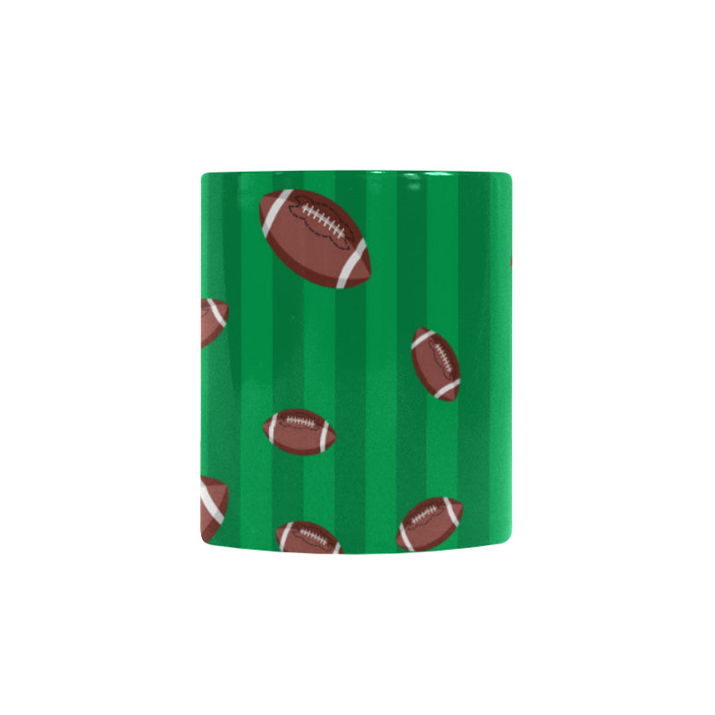 American football ball field background Morphing Mug Heat Changing Mug