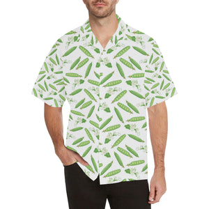 Green Peas Pattern Print Design 04 Men's All Over Print Hawaiian Shirt (Model T58)