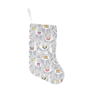 Cute Llama Alpaca pattern Christmas Stocking