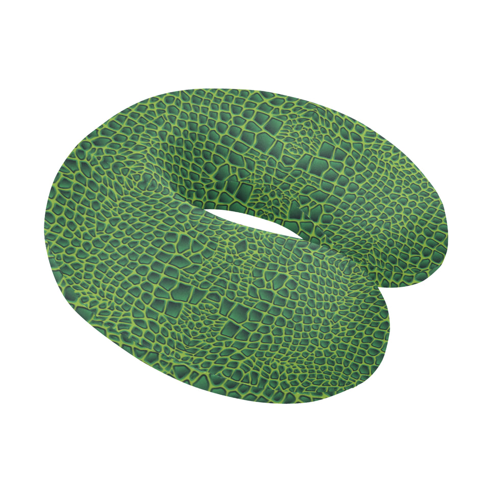 Crocodile Skin Printed U-Shaped Travel Neck Pillow