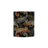 Chameleon lizard tropical leaves palm tree Morphing Mug Heat Changing Mug