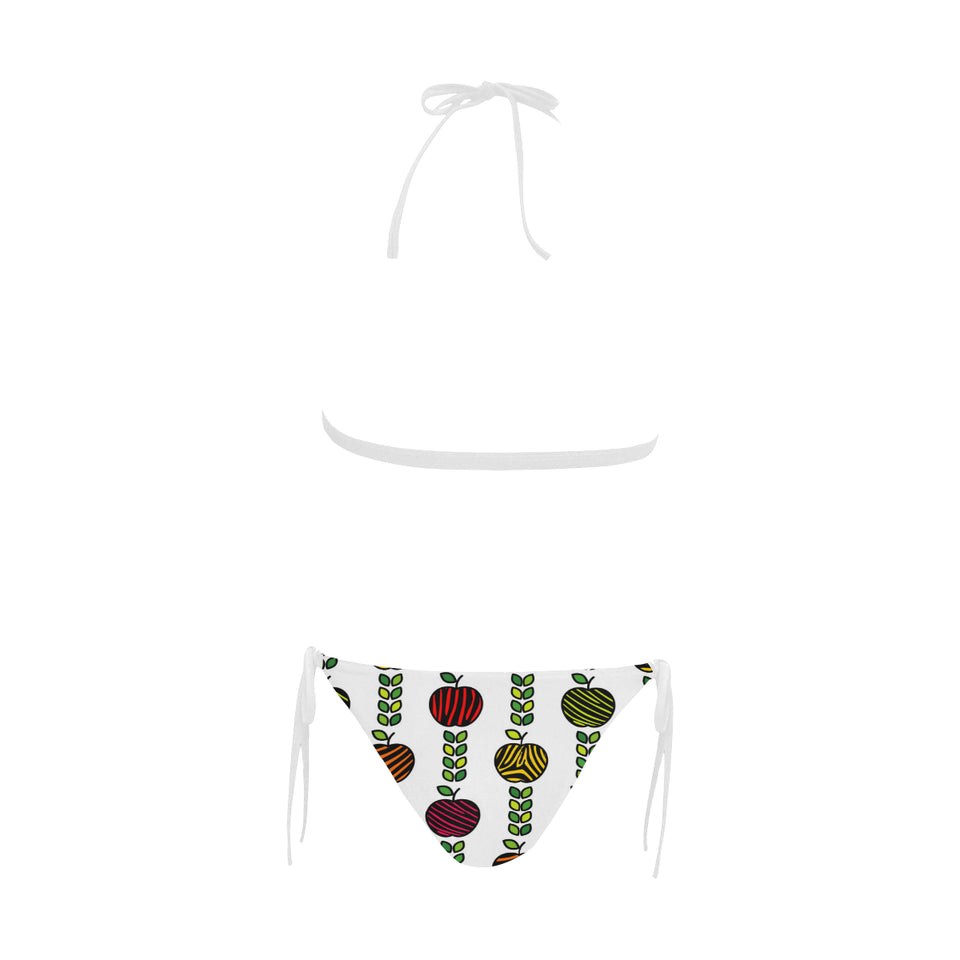 colorful apples leave zebra stripe Sexy Bikinis Two-Piece Swimsuits