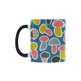 Colorful mushroom design pattern Morphing Mug Heat Changing Mug
