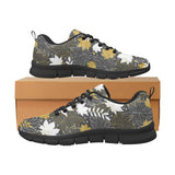 Beautiful gold autumn maple leaf pattern Women's Sneaker Shoes