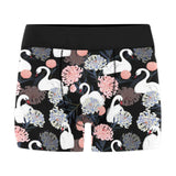 white swan blooming flower pattern Men's All Over Print Boxer Briefs Men's Underwear