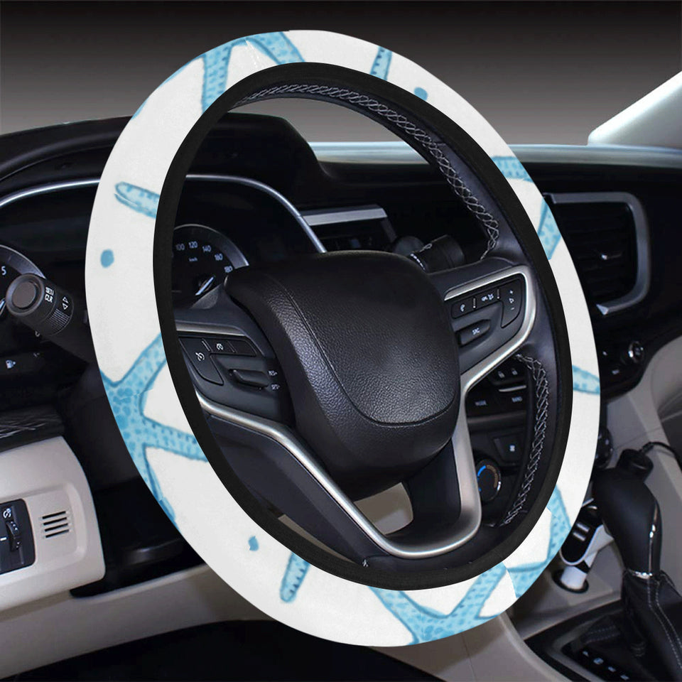 Watercolor starfish pattern Car Steering Wheel Cover