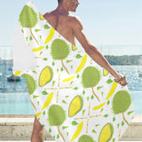Durian pattern background Beach Towel