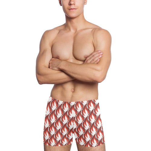 Fire flame symbol design pattern Men's Swimming Trunks