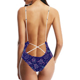 Cute owls pattern boho style ornament Women's One-Piece Swimsuit