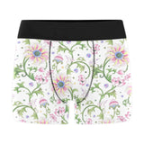 Beautiful pink lotus waterlily leaves pattern Men's All Over Print Boxer Briefs Men's Underwear
