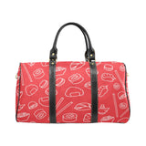 sushi pattern red background Travel Bag
