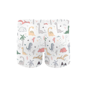 Cute cartoon dinosaurs tree pattern Men's Swimming Trunks