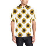 sunflowers design pattern Men's All Over Print Polo Shirt