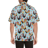 Rooster chicken cock snowfalke Men's All Over Print Hawaiian Shirt