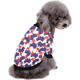 Kangaroo Australian pattern All Over Print Pet Dog Round Neck Fuzzy Shirt