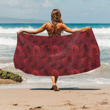 Rose Pattern Print Design 03 Beach Towel