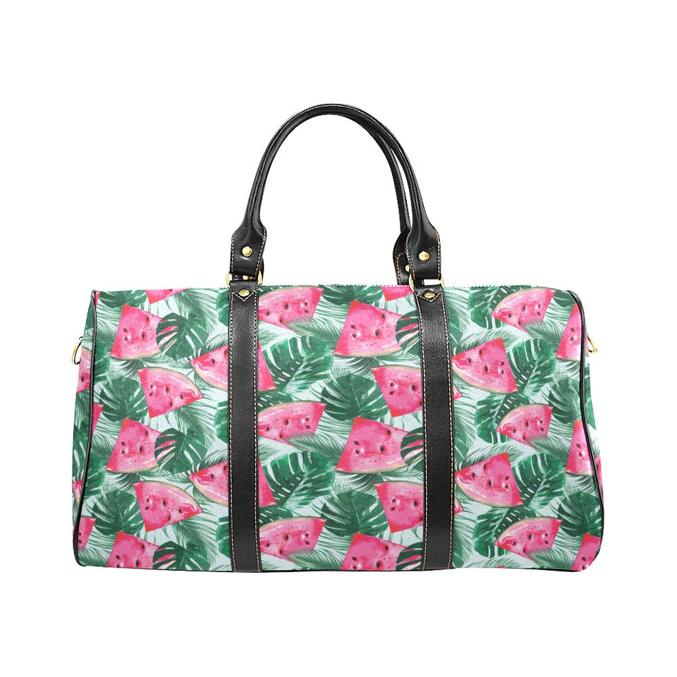 Watermelons tropical palm leaves pattern Travel Bag