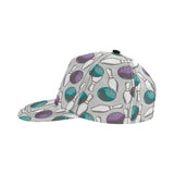 Bowling ball and pin gray background All Over Print Snapback Cap