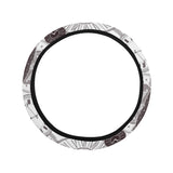 Classic vintage clock pattern Car Steering Wheel Cover