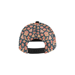 Christmas gingerbread cookie pattern All Over Print Snapback Cap