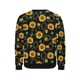 sunflower golden polygonal shapes Men's Crew Neck Sweatshirt