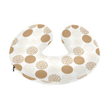 Gold Texture mushroom pattern U-Shaped Travel Neck Pillow