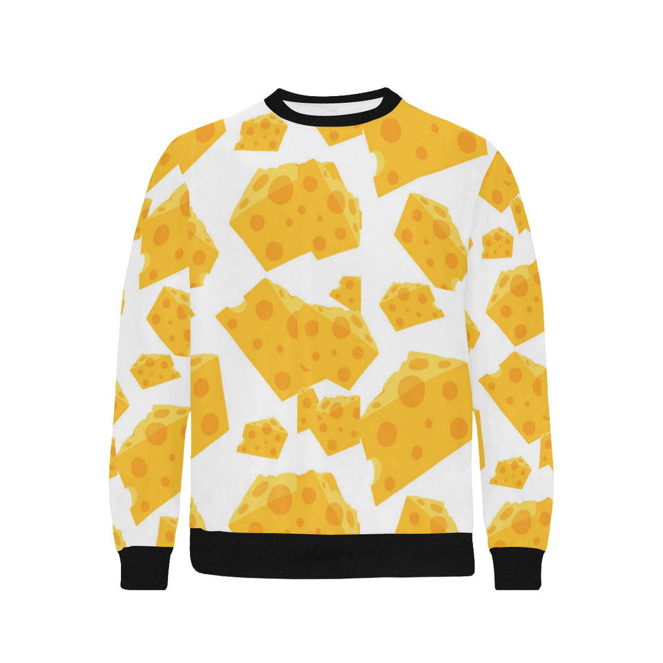Cheese slice pattern Men's Crew Neck Sweatshirt