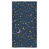 space pattern with planets, comets, constellations Bath Towel