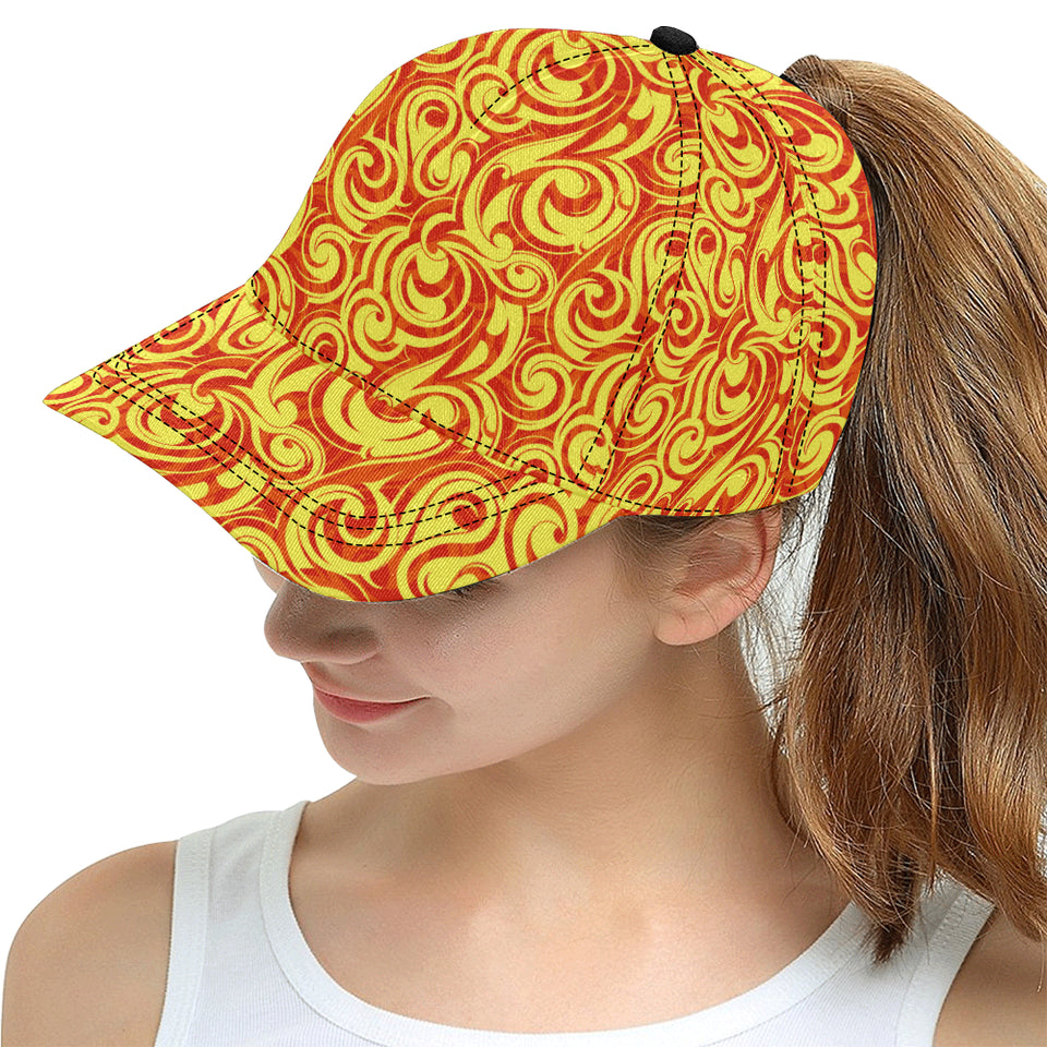 Fire flame design pattern All Over Print Snapback Cap