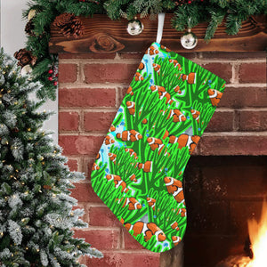 Clown Fish Pattern Print Design 01 Christmas Stocking