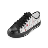Cute Christmas tree pattern Kids' Boys' Girls' Low Top Canvas Shoes Black