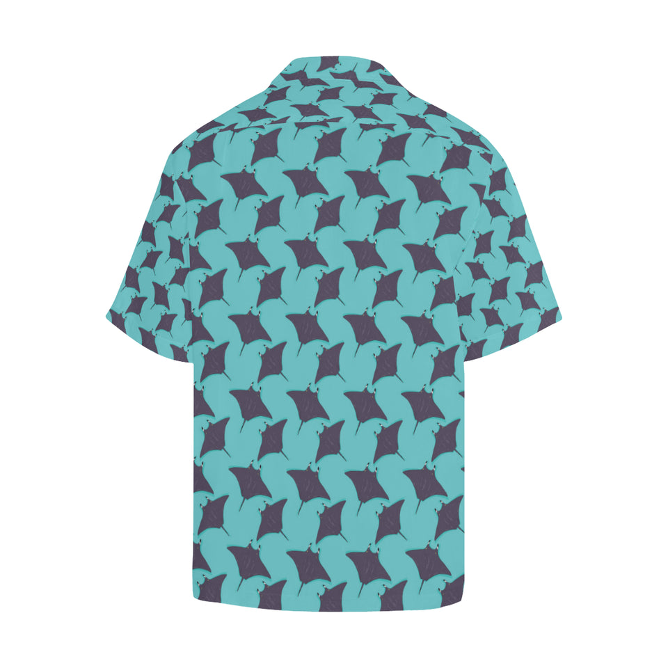 Stingray Pattern Print Design 02 Men's All Over Print Hawaiian Shirt (Model T58)