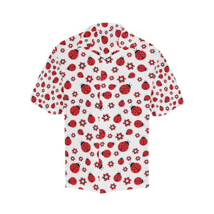 Ladybug Pattern Print Design 04 Men's All Over Print Hawaiian Shirt (Model T58)