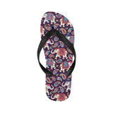 Elephant indian style ornament pattern Unisex Flip Flops