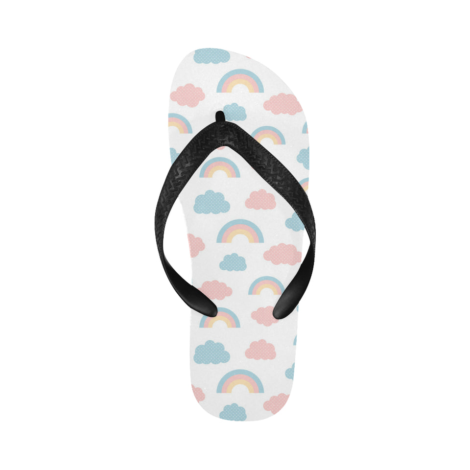 Cute rainbow clound pattern Unisex Flip Flops