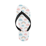 Cute rainbow clound pattern Unisex Flip Flops