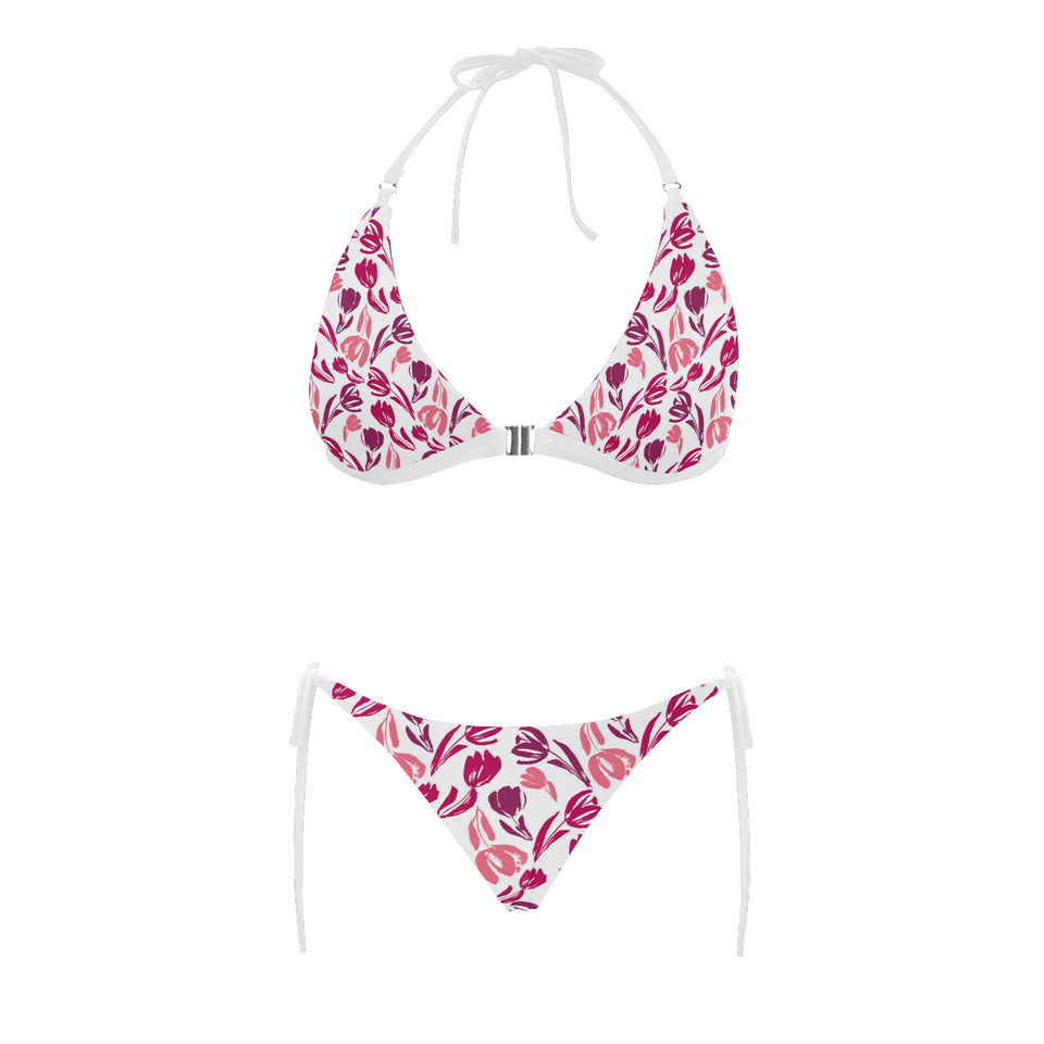 pink sketch tulip pattern Sexy Bikinis Two-Piece Swimsuits