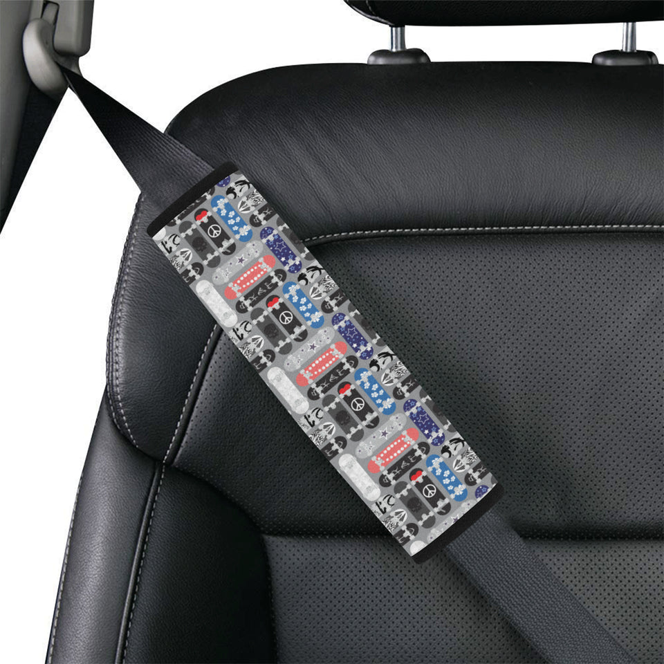 Skate Board Pattern Print Design 04 Car Seat Belt Cover