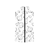 Garlic pattern black white Women's Padded Vest